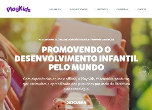 How playkidsapp.com looks like on a tablet such as an iPad.