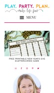 How playpartyplan.com looks like on a mobile device such as an iPhone.