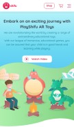 How playshifu.com looks like on a mobile device such as an iPhone.