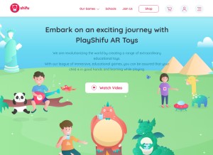 How playshifu.com looks like on a tablet such as an iPad.
