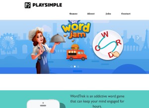 How playsimple.co looks like on a tablet such as an iPad.