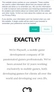 How playsoft.fr looks like on a mobile device such as an iPhone.