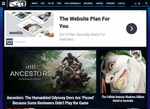How playstationlifestyle.net looks like on a tablet such as an iPad.