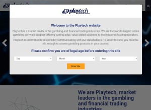 How playtech.com looks like on a tablet such as an iPad.