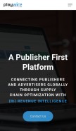 How playwire.com looks like on a mobile device such as an iPhone.