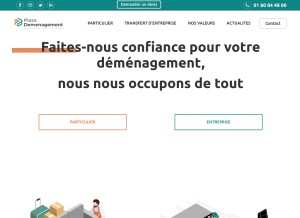 How plazademenagement.fr looks like on a tablet such as an iPad.