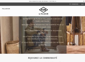 How pldmshoes.com looks like on a tablet such as an iPad.