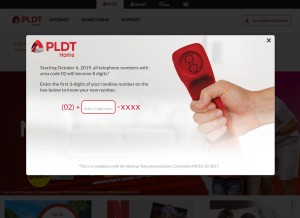 How pldthome.com looks like on a tablet such as an iPad.