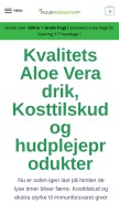 How plejeprodukter.dk looks like on a mobile device such as an iPhone.