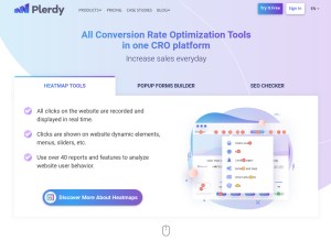 How plerdy.com looks like on a tablet such as an iPad.