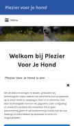 How pleziervoorjehond.nl looks like on a mobile device such as an iPhone.