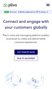 How plivo.com looks like on a mobile device such as an iPhone.