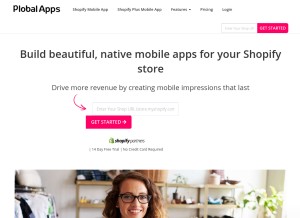 How plobalapps.com looks like on a tablet such as an iPad.