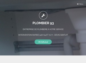 How plombier-93.aoz-artisans.fr looks like on a tablet such as an iPad.