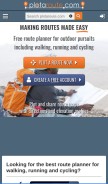 How plotaroute.com looks like on a mobile device such as an iPhone.