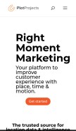 How plotprojects.com looks like on a mobile device such as an iPhone.
