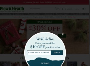 How plowandhearth.com looks like on a tablet such as an iPad.