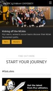 How plu.edu looks like on a mobile device such as an iPhone.