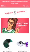 How pluganal-boutique.fr looks like on a mobile device such as an iPhone.