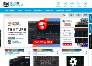 How pluginboutique.com looks like on a tablet such as an iPad.
