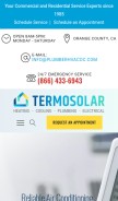 How plumberhvacoc.com looks like on a mobile device such as an iPhone.