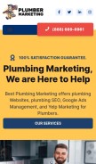 How plumbermarketing.co looks like on a mobile device such as an iPhone.