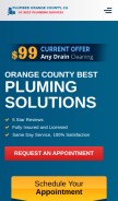 How plumberorangecountyca.com looks like on a mobile device such as an iPhone.