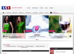 How plurielles.fr looks like on a tablet such as an iPad.