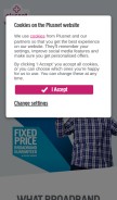 How plus.com looks like on a mobile device such as an iPhone.