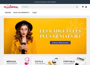 How plusgenial.fr looks like on a tablet such as an iPad.