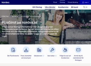 How plusgirot.se looks like on a tablet such as an iPad.