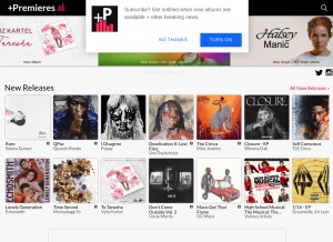 How pluspremieres.us looks like on a tablet such as an iPad.
