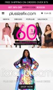 How plussizefix.com looks like on a mobile device such as an iPhone.