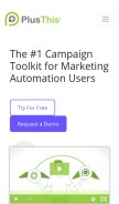 How plusthis.com looks like on a mobile device such as an iPhone.