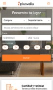 How plusvalia.com looks like on a mobile device such as an iPhone.