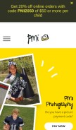 How pmiphoto.com looks like on a mobile device such as an iPhone.