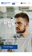 How pneumatiskventil.se looks like on a mobile device such as an iPhone.