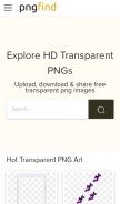 How pngfind.com looks like on a mobile device such as an iPhone.
