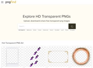 How pngfind.com looks like on a tablet such as an iPad.