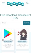 How pnglot.com looks like on a mobile device such as an iPhone.