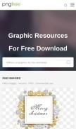 How pngtree.com looks like on a mobile device such as an iPhone.