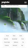 How pngtube.com looks like on a mobile device such as an iPhone.