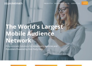 How pocketmath.com looks like on a tablet such as an iPad.