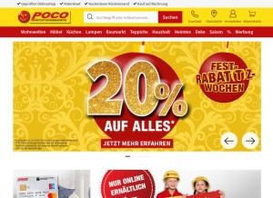 How poco.de looks like on a tablet such as an iPad.