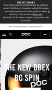 How pocsports.com looks like on a mobile device such as an iPhone.