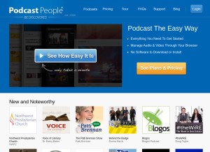 How podcastpeople.com looks like on a tablet such as an iPad.