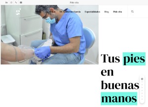 How podologgo.es looks like on a tablet such as an iPad.