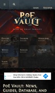 How poe-vault.com looks like on a mobile device such as an iPhone.