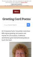 How poemsource.com looks like on a mobile device such as an iPhone.