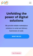 How pofitec.com looks like on a mobile device such as an iPhone.